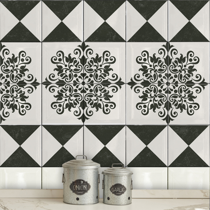 EMILIA-BLAU-FLIESENAUFKLEBER SET